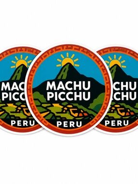Machu Picchu Peru Stickers 3 Pack, 3 Inch Waterproof Vinyl Decals